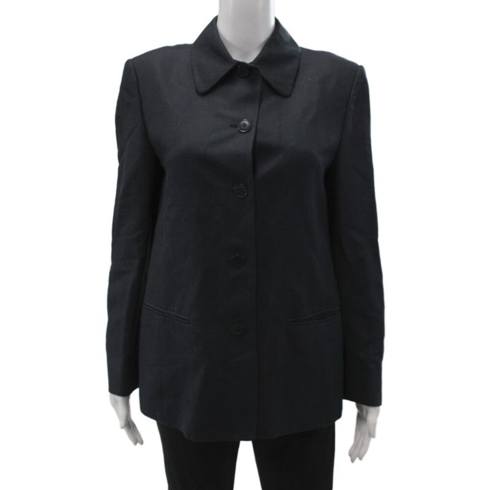 KORS Michael Kors Womens Basic Jacket Black Rayon Long Sleeve Size 8